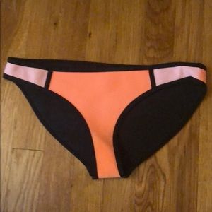 triangl orange and pink bikini bottom